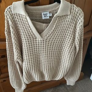 Princess Polly Never Worn Tan/Cream Sweater Set Size XS/S
